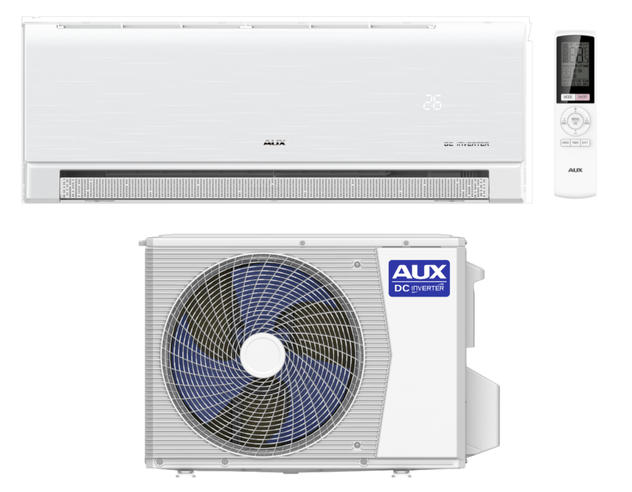 AUX C-Smart komplet, unutarnja i vanjska jedinica s daljinskim